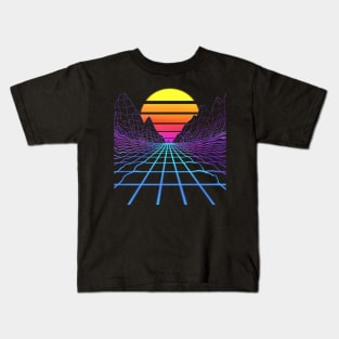 Radiant Mountains Sunset Kids T-Shirt